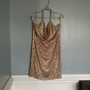 Sophie Rue Gold Sequin Mini Dress